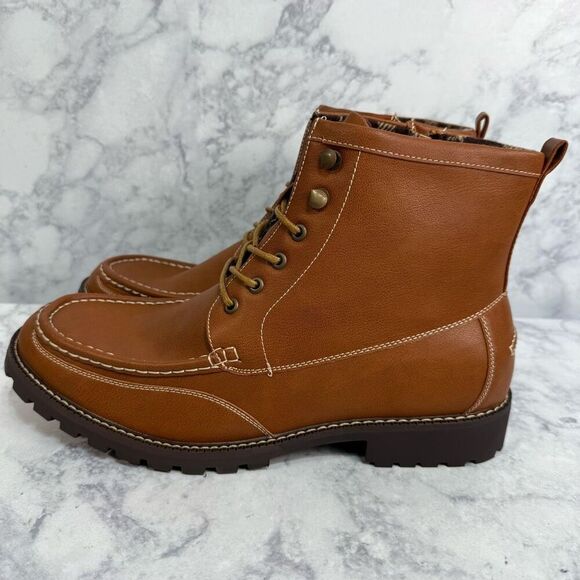 Bruno Marc Men\'s  Ankle Boots Faux Fur Lining Motorcycle  Size 13 NEW # K805 main image 9